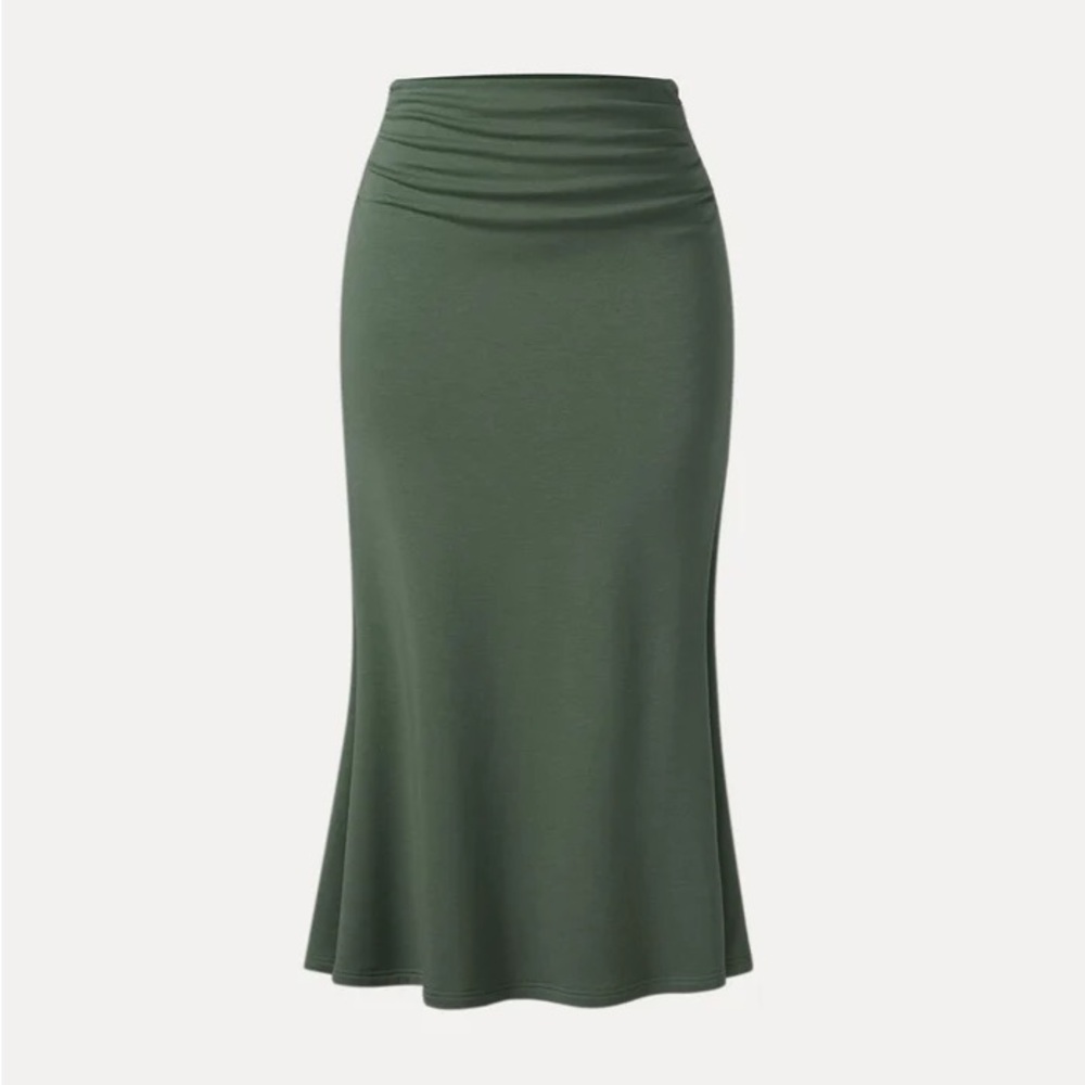 OGL Mermaid Maxi Skirt - Moss